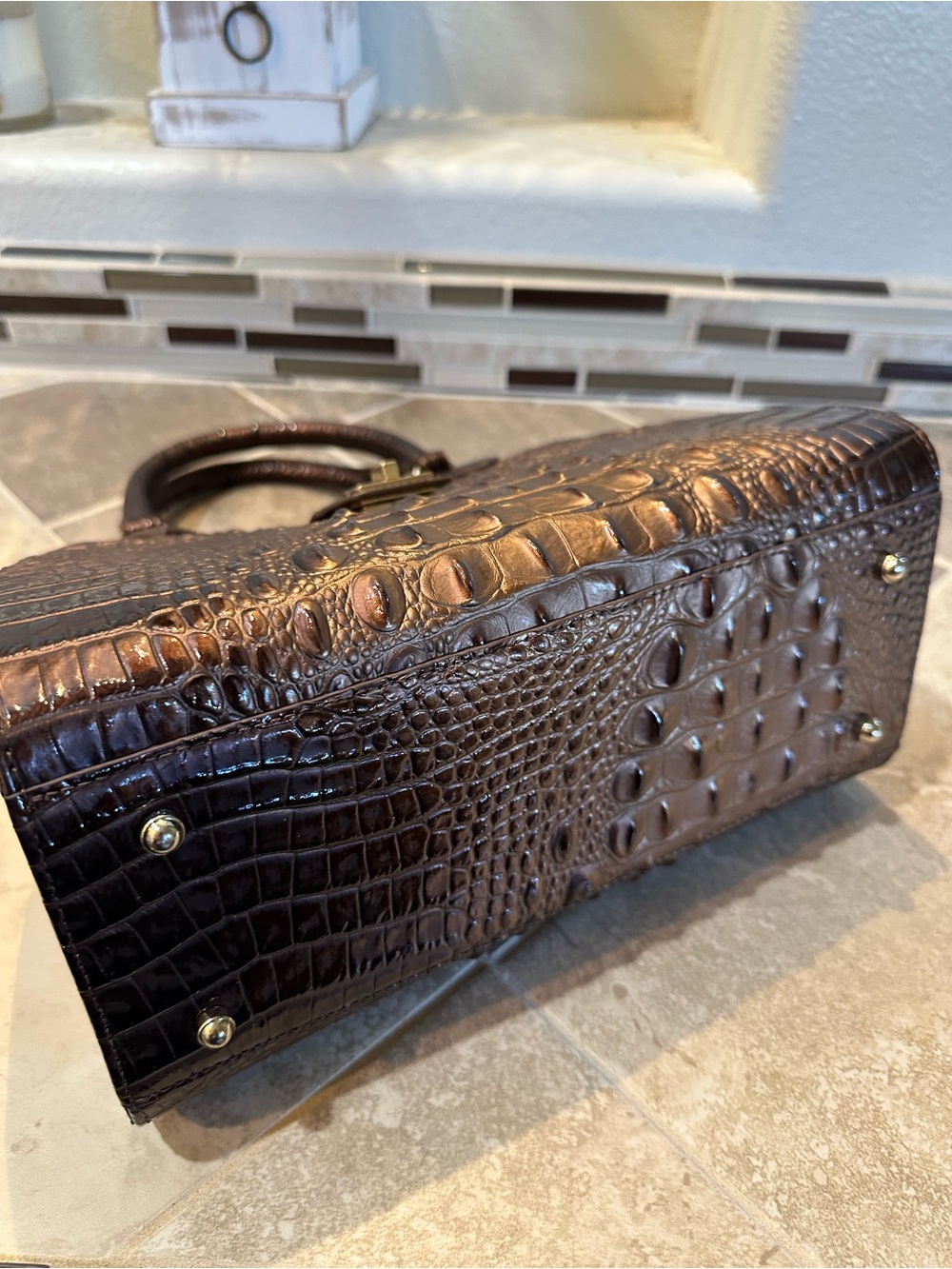 Brahmin Small Adrian Ganache Melbourne Satchel - Picture 5 of 6